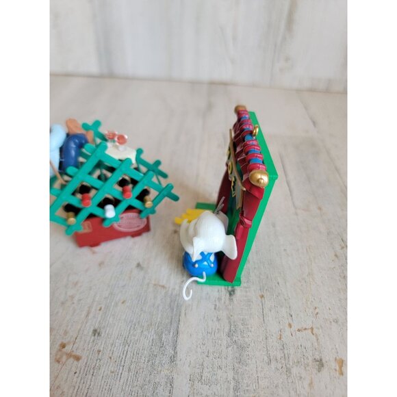 Vintage wine cellar Noel mouse ornament Xmas set - Picture 4 of 5